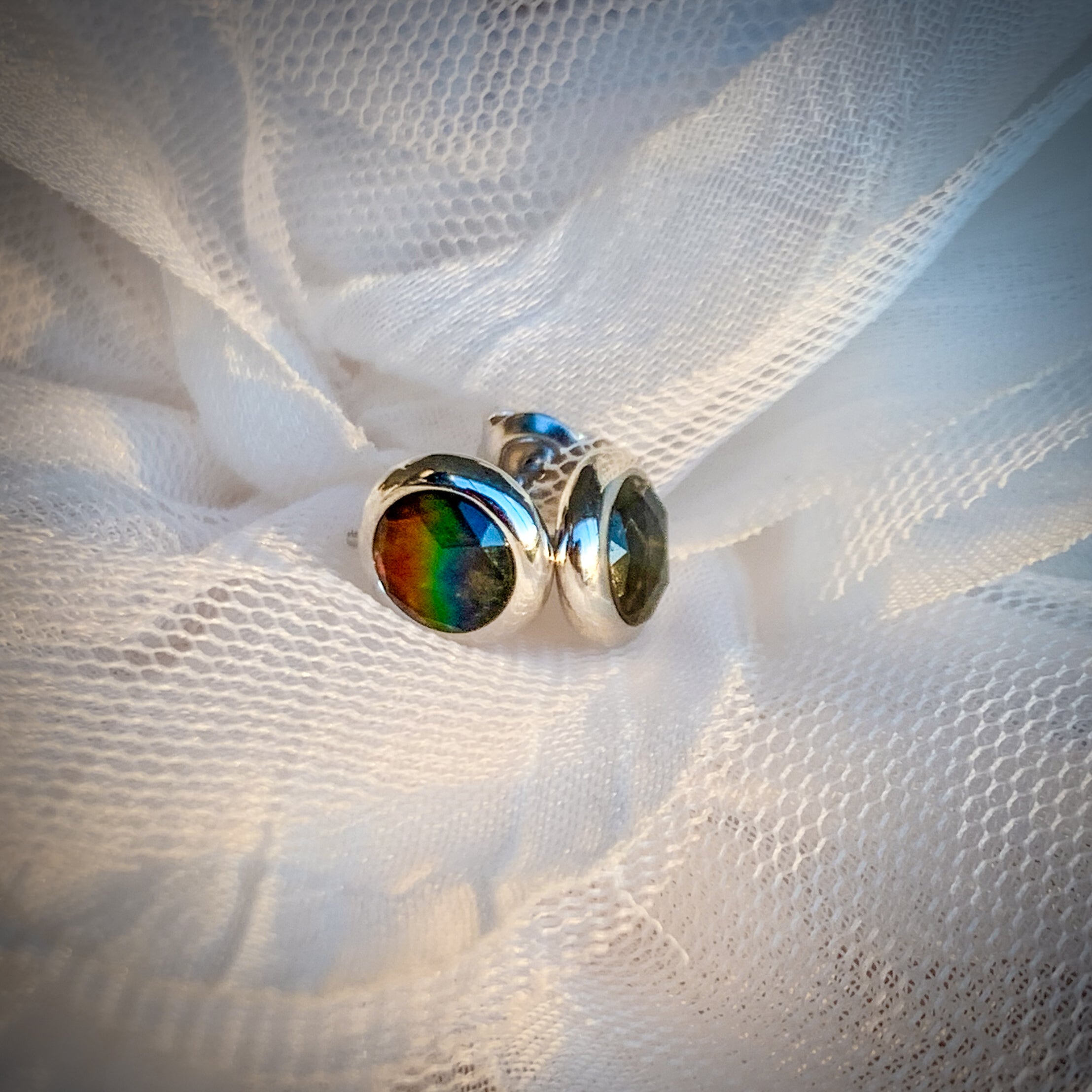 Round Stud Earrings
